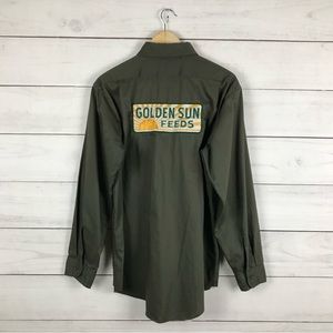 Vintage Lee Chetopa Twill Golden Sun Feeds Button Shirt